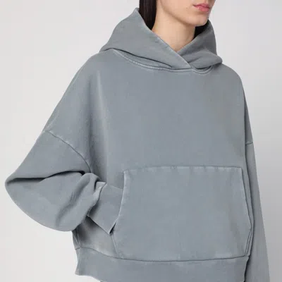 Entire Studios Grey Hooded Sweatshirt In Cotton In Grey