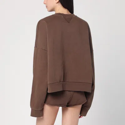 Entire Studios Oversized Crewneck Sweatshirt In Brown