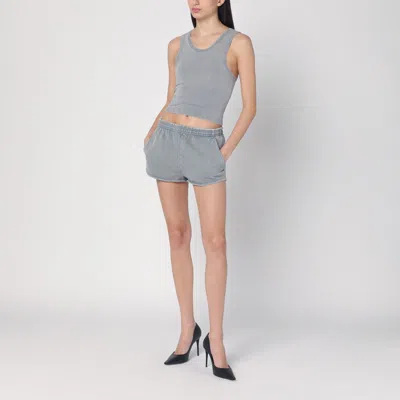 Entire Studios Washed Crewneck Tank Top In Grey