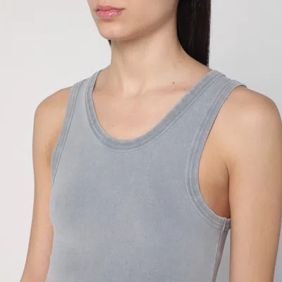 Entire Studios Washed Crewneck Tank Top In Grey