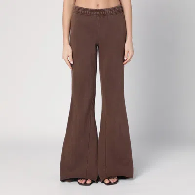 Shop Entire Studios Cotton Brown Flared Trousers