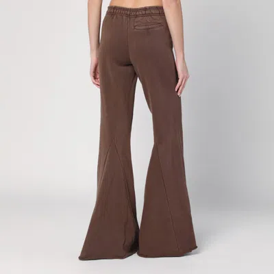 Entire Studios Flared Trousers With Back Pocket And Elastic Waistband In Brown