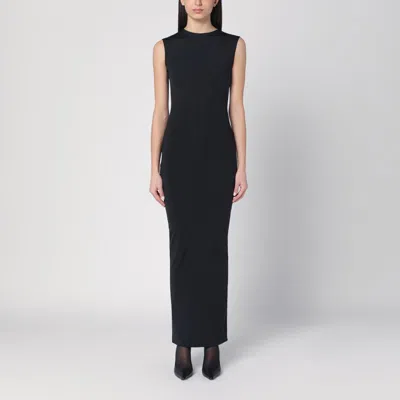 Entire Studios Long Black Dress In Nylon Blend In Black