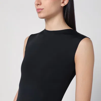 Entire Studios Long Black Dress In Nylon Blend In Black