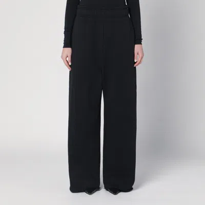 Entire Studios Wide Black Trousers In Cotton In Black