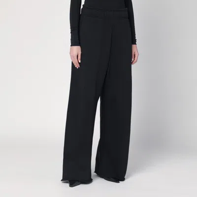 Entire Studios Wide Black Trousers In Cotton In Black