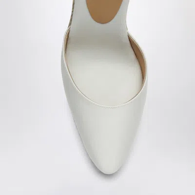 Castaã±er Joyce 90 Satin Wedge Espadrilles In White