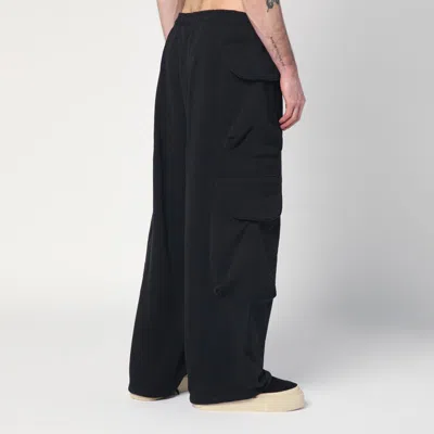 Entire Studios Cotton Black Cargo Trousers In Black