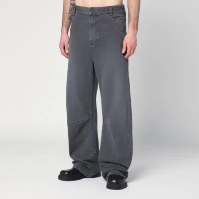 Entire Studios Washed Grey Denim Trousers In Grey