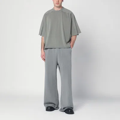 Entire Studios Oversized Cotton T-shirt Raw Edge Hem In Grey