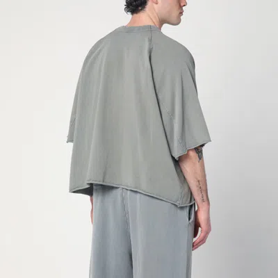 Entire Studios Oversized Cotton T-shirt Raw Edge Hem In Grey
