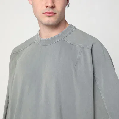 Entire Studios Oversized Cotton T-shirt Raw Edge Hem In Grey