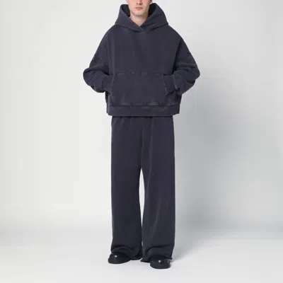 Entire Studios Oversized Hooded Sweatshirt In Blue