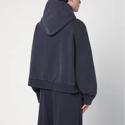 Entire Studios Oversized Hooded Sweatshirt In Blue