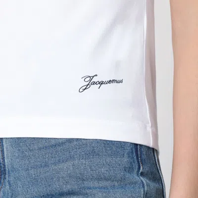 Shop Jacquemus Baseball White/green T-shirt