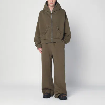 Entire Studios Cotton Military Green Trousers In Green