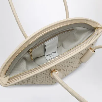 Themoirè Ivory Olympia Bag In Woven Eco-leather In White