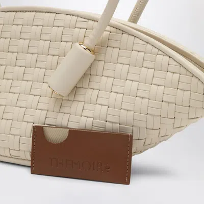 Themoirè Ivory Olympia Bag In Woven Eco-leather In White