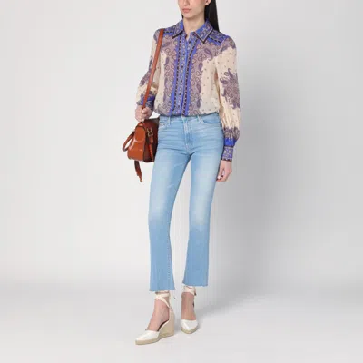 Mother Trumpet Jeans The Dodger Sneak Light Blue Washed In Light Blue