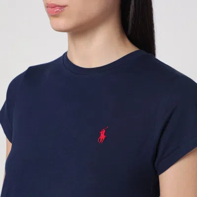 Shop Polo Ralph Lauren Blue Cotton Crew-neck T-shirt