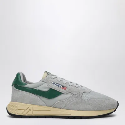 Autry Reelwind Super Vintage Grey Sneakers With Logo Patch On The Tongue And Contrasting Heel In Fabric An In Gray