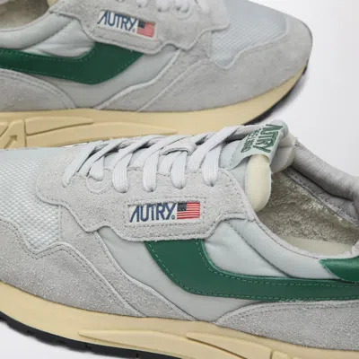 Autry Reelwind Super Vintage Grey Sneakers With Logo Patch On The Tongue And Contrasting Heel In Fabric An In Gray