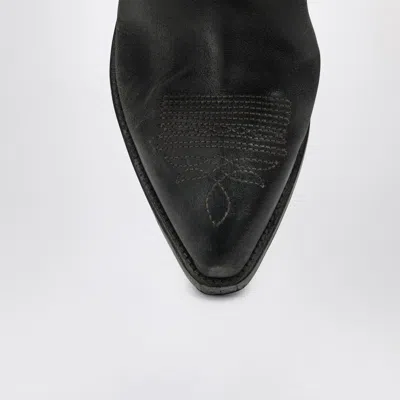 Golden Goose 45mm Wish Star Shiny Leather Ankle Boots In Black