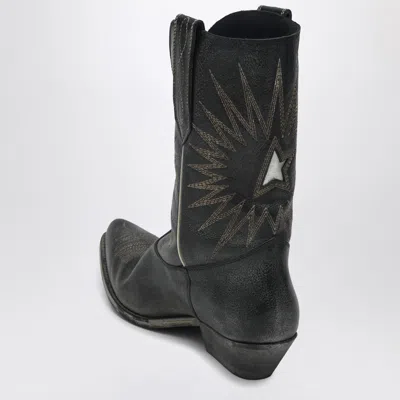 Golden Goose 45mm Wish Star Shiny Leather Ankle Boots In Black