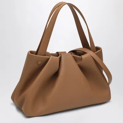 Themoirè Brown Athens Bag In Eco Leather In Beige