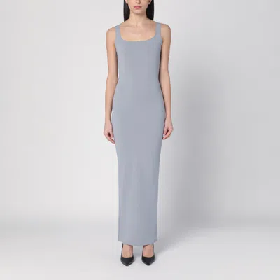 Entire Studios Long Grey Dress In Nylon Blend In Grey