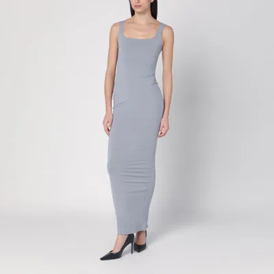 Entire Studios Long Grey Dress In Nylon Blend In Grey