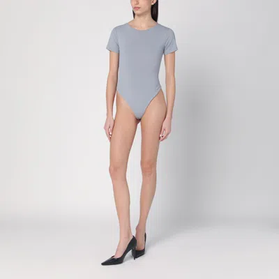 Entire Studios Grey Nylon-blend Bodysuit In Grey