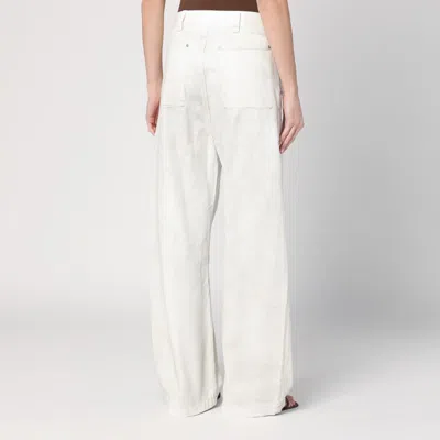 Entire Studios Ivory Denim Trousers In White