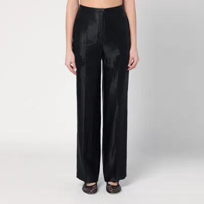 Loulou Studio Noro Leather Wide-leg Pants In Black