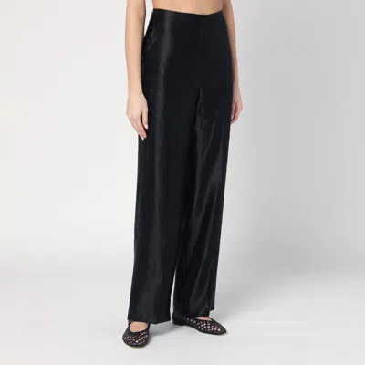 Loulou Studio Noro Leather Wide-leg Pants In Black