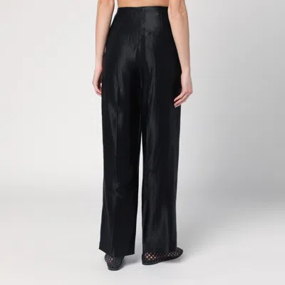 Loulou Studio Noro Leather Wide-leg Pants In Black