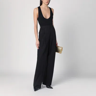 The Latest Thelatest Wide Black Alma Trousers In Black