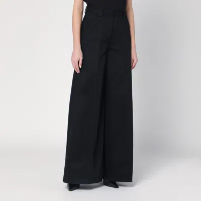 The Latest Thelatest Wide Black Alma Trousers In Black