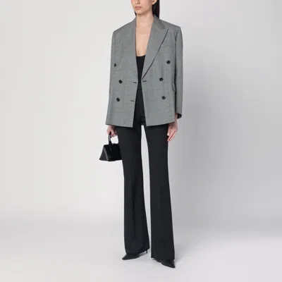 The Latest Thelatest Midnight Blue Wool Blend Trousers In Blue