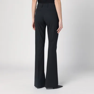 The Latest Thelatest Midnight Blue Wool Blend Trousers In Blue