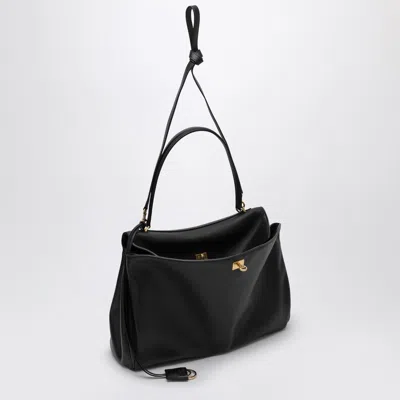 Balenciaga Rodeo Small Leather Top Handle Bag In Black