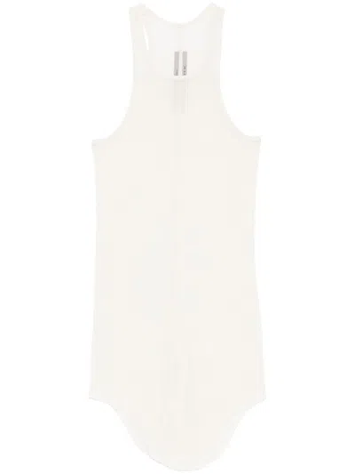 Rick Owens Fine-ribbed Tank Top In Dinge