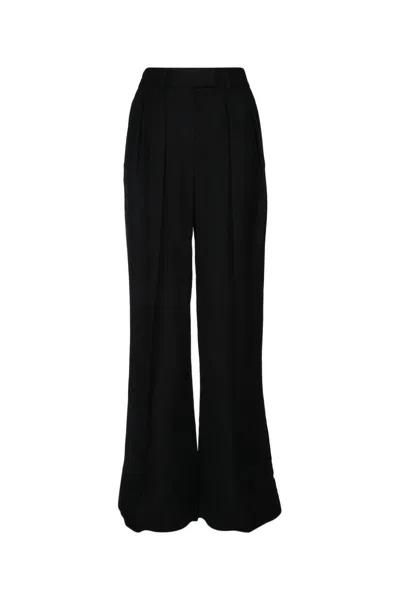 Brunello Cucinelli Fluid Linen Twill Double Pleat Wide Leg Trouser In C101