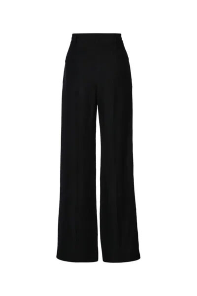 Brunello Cucinelli Fluid Linen Twill Double Pleat Wide Leg Trouser In C101