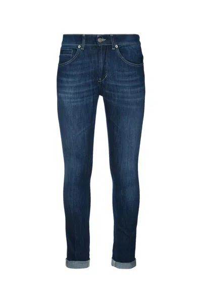 Dondup George Trousers Rolled Cuffs In Blue