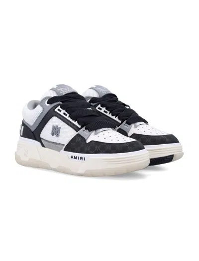 Amiri Ma Quad Debossed Nubuk Ma-1 Sneakers In Black