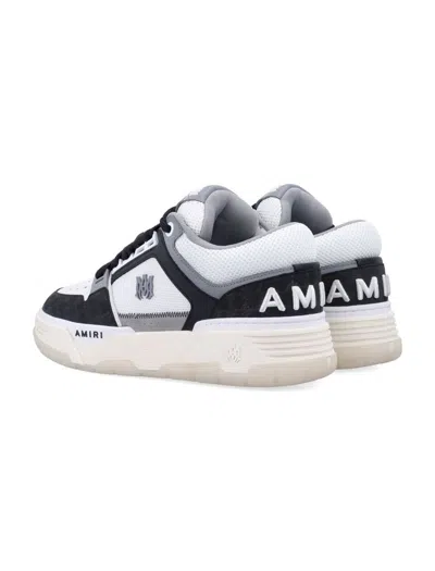 Amiri Ma Quad Debossed Nubuk Ma-1 Sneakers In Black