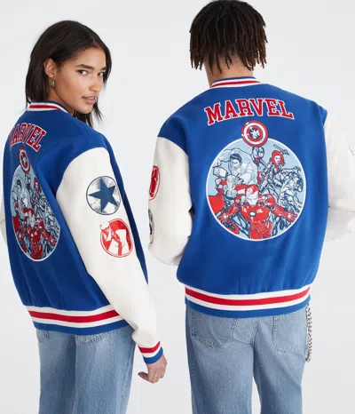 Aéropostale Marvel The Avengers Varsity Bomber Jacket In Multi