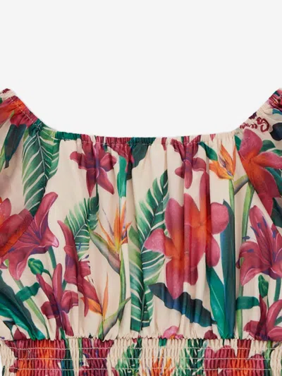 Guess Girls Chiffon Floral Blouse In Multicoloured