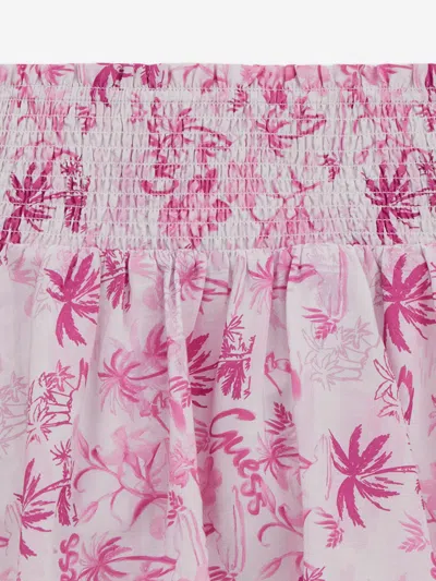 Guess Girls Palm Tree Mini Skirt In Pink